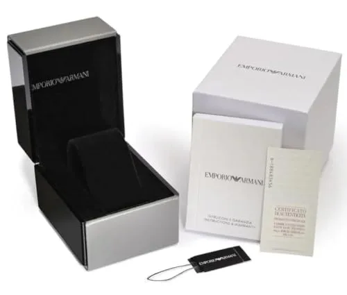 Emporio Armani ▫️ Relógio para mulher, 32 mm, movimento de quartzo com dois ponteiros e bracelete em aço prateado 3