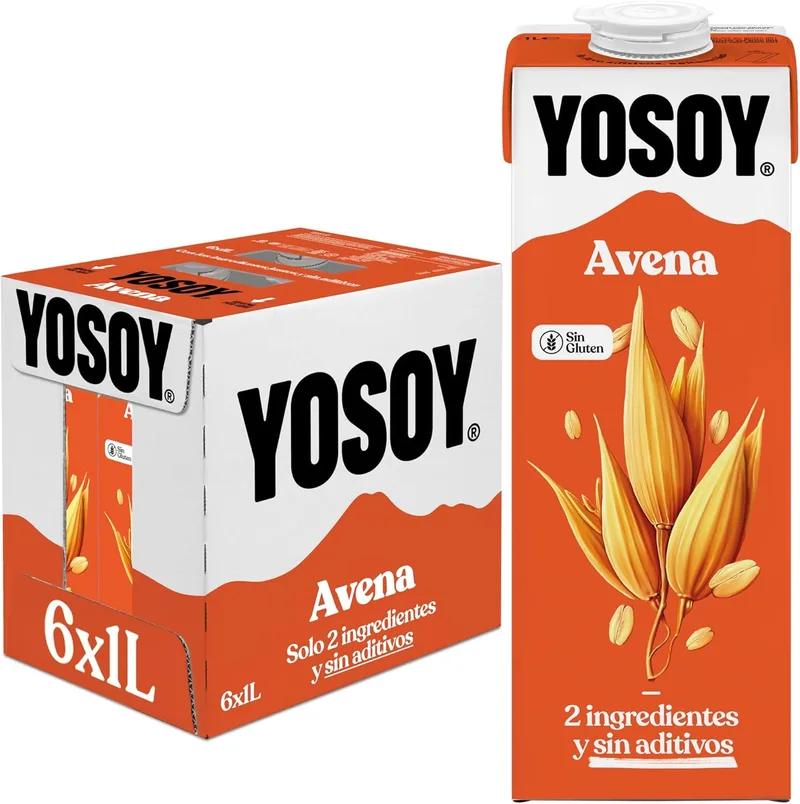 YOSOY ▫️ Bebida de aveia vegetal embalagem de 6 x 1L