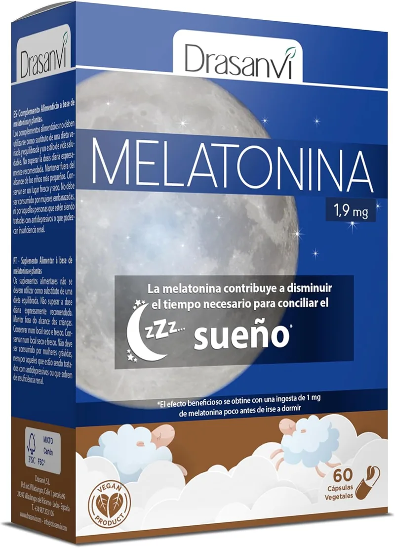 Drasanvi ▫️ MELATONINA 60 CÁPSULAS 1,9 MG