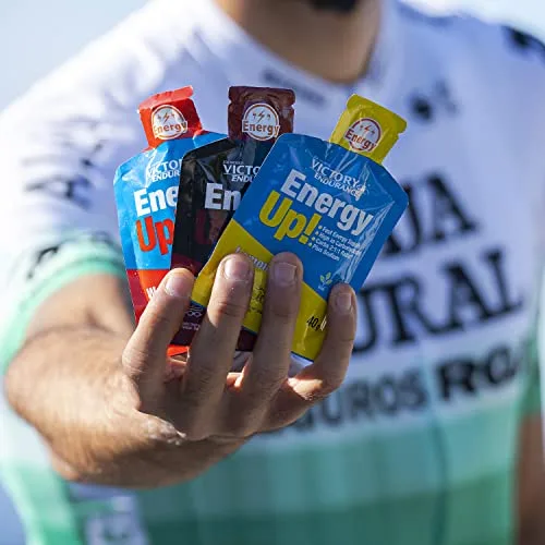 VICTORY ENDURANCE ▫️ Energy Up Gel com cafeína, sabor a limão e extra de sódio, energia imediata, 40 g, embalagem de 24 7