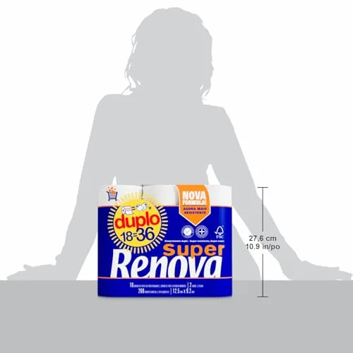 RENOVA ▫️ Papel Higiénico Super Duplo, 18=36 rolos, 2 camadas, Extra-suave 5