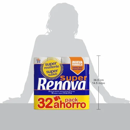 RENOVA ▫️ Papel Higiénico Super Branco, Dupla Camada, Suave - 32 rolos 5