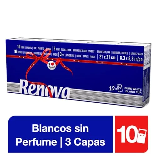 RENOVA ▫️ Lenços de bolso Red Label Branco Puro - 18 pacotinhos 2
