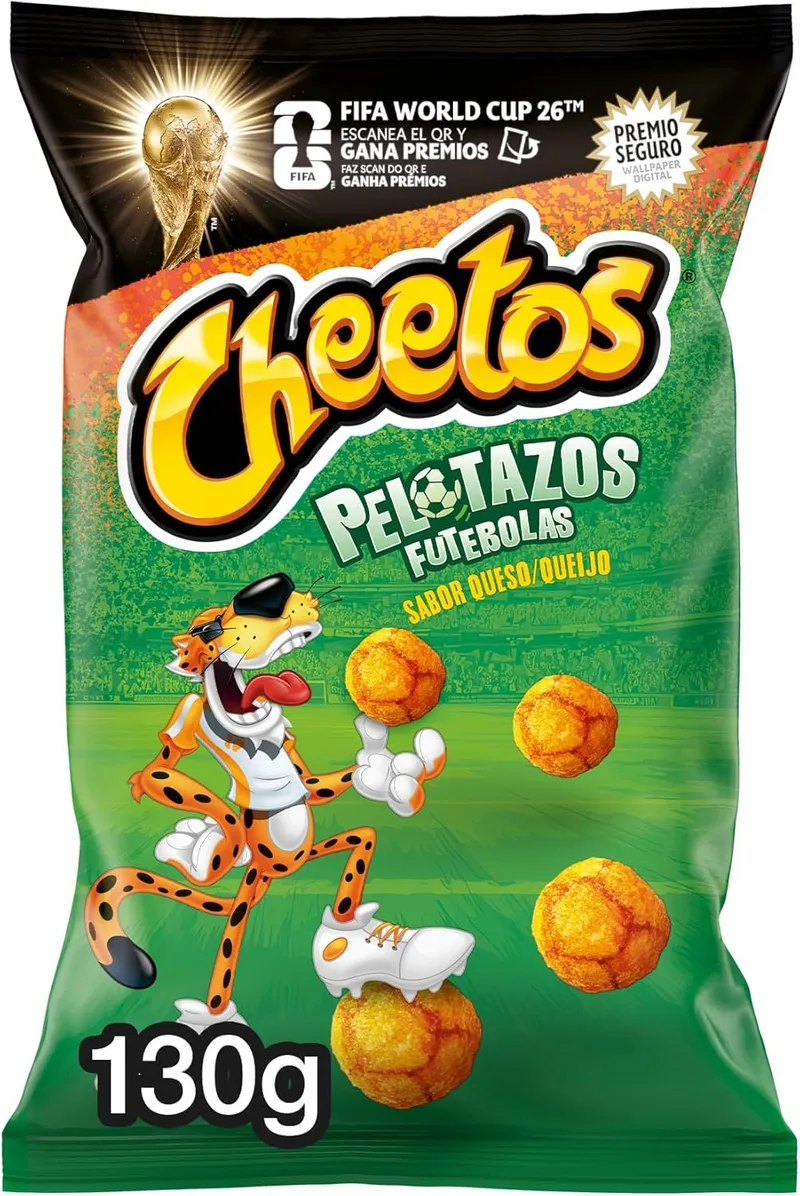 Cheetos ▫️ Pelotazos, Snack Produto, Snack com sabor a queijo em forma de bolas, saco individual, 130gr