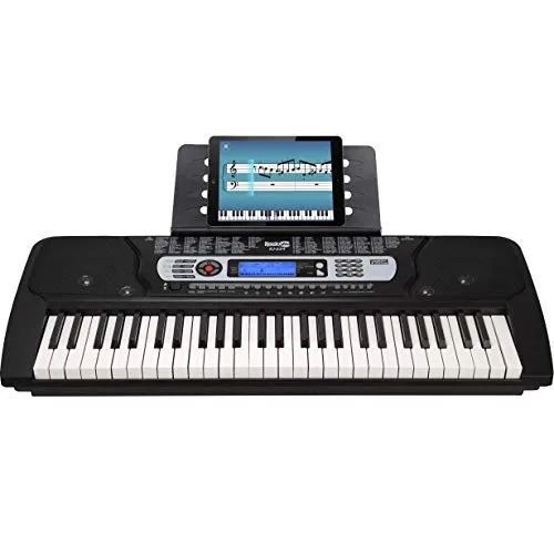 RockJam ▫️ Teclado digital portátil RJ654 de 54 teclas com suporte para computador e ecrã LCD interativo 4