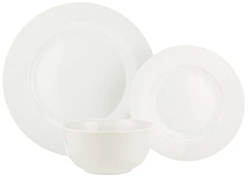 Amazon Basics ▫️ Conjunto de louça para 6 pessoas (18 peças), Branco 5
