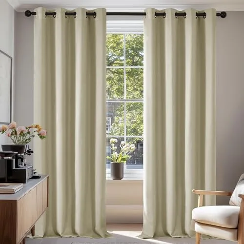 Deconovo ▫️ Cortinas Opacas Térmicas para Quarto e Sala, 2 peças 2