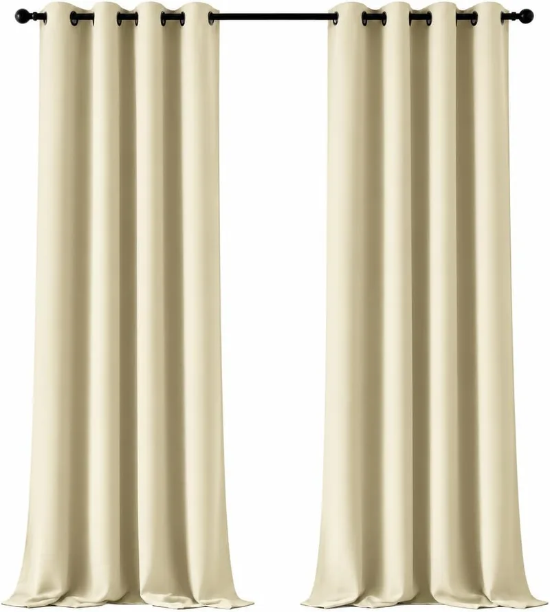Deconovo ▫️ Cortinas Opacas Térmicas para Quarto e Sala, 2 peças