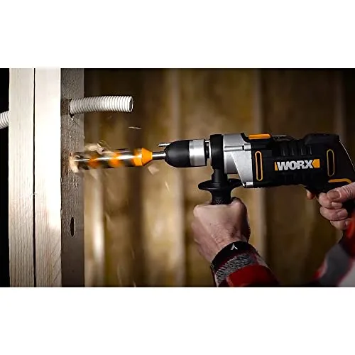 WORX ▫️ Berbequim de percussão 810 W | WX318 | 3 000 r.p.m | 48 000 i.| porta-brocas de 13 mm | controlo de velocidade variável | Inclui mala de transporte, 3 brocas HSS e 3 brocas para betão 2