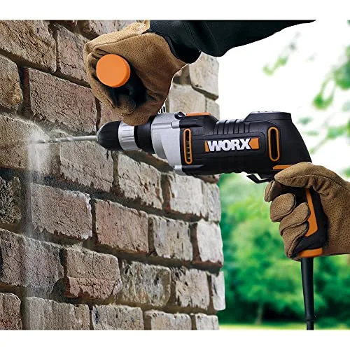 WORX ▫️ Berbequim de percussão 810 W | WX318 | 3 000 r.p.m | 48 000 i.| porta-brocas de 13 mm | controlo de velocidade variável | Inclui mala de transporte, 3 brocas HSS e 3 brocas para betão 5