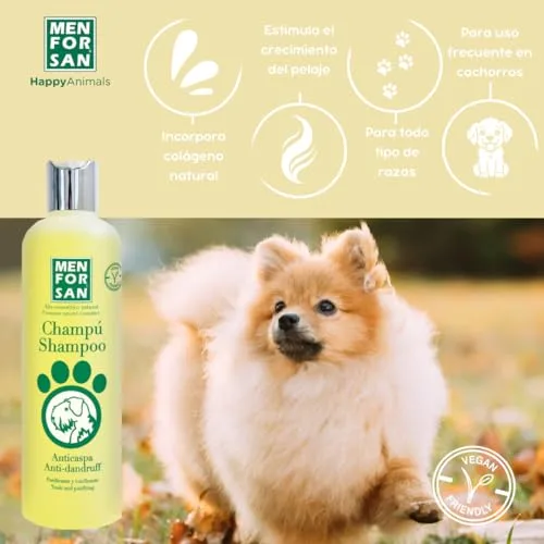MENFORSAN ▫️ Champô Anticaspa para Cães | Combate a caspa e a descamação da pele | Limão | Pêlo macio e brilhante | Ação purificante e tonificante | 300 ml 3