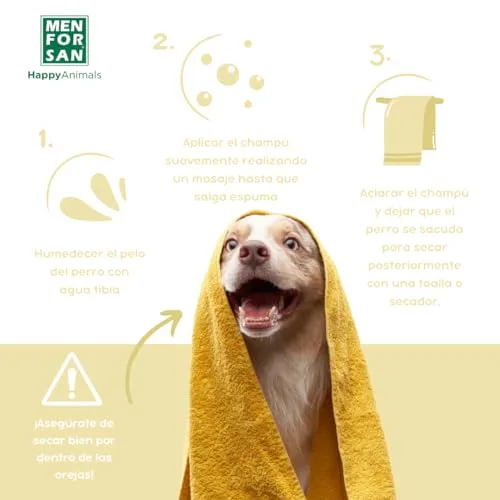 MENFORSAN ▫️ Champô Anticaspa para Cães | Combate a caspa e a descamação da pele | Limão | Pêlo macio e brilhante | Ação purificante e tonificante | 300 ml 4
