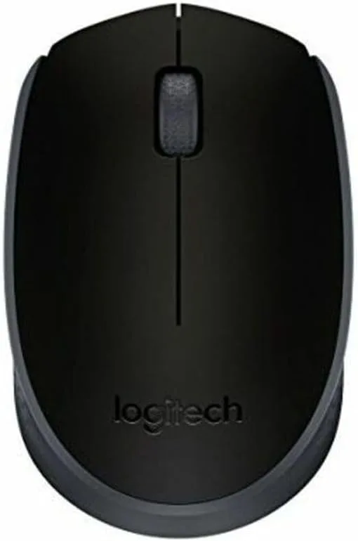 Logitech ▫️ M171 Rato sem fios para PC, Mac, computador portátil, 2,4 GHz com mini recetor USB, rastreio ótico, bateria com duração de 12 meses, ambidestro - Preto