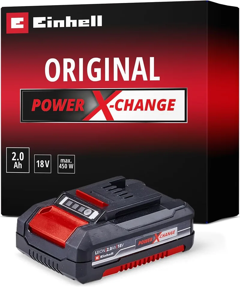 Einhell ▫️ Bateria de iões de lítio Power X-Change 18V, 2.0Ah | Universalmente compatível com todas as ferramentas eléctricas e máquinas de jardinagem PXC