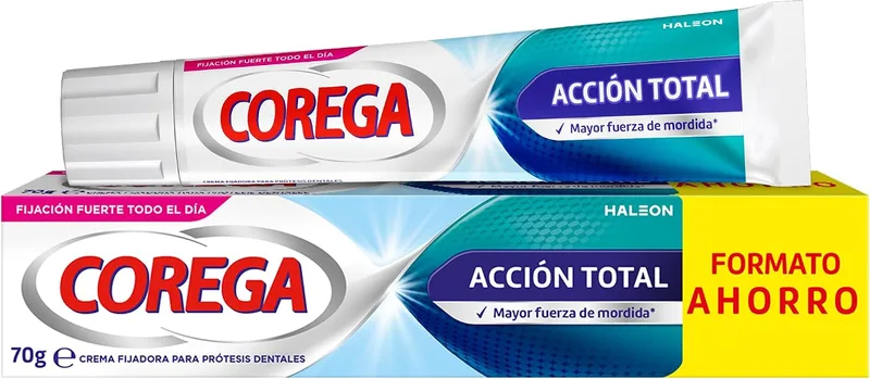 Corega ▫️ Acción Total, Creme Fixador para Próteses Dentárias, 70 g