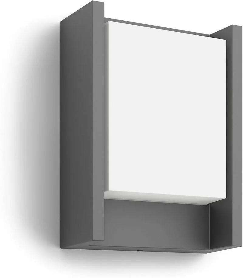 Philips ▫️ myGarden Arbour - Candeeiro de parede, iluminação exterior, LED, alumínio, luz branca fria, IP44, 16,6 x 7,5 x 22,1 cm, cor antracite