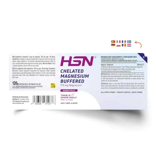HSN ▫️ Bisglicinato de Magnésio 175 mg - 120 Cápsulas Vegetais 2