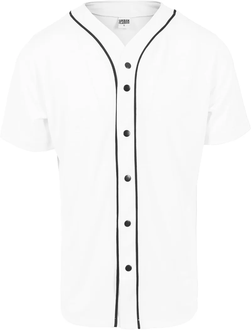Urban Classics ▫️ Casaco de basebol de verão para homem, casaco de basebol respirável, casaco desportivo com botões, casaco preto e branco, tamanhos S - XXL