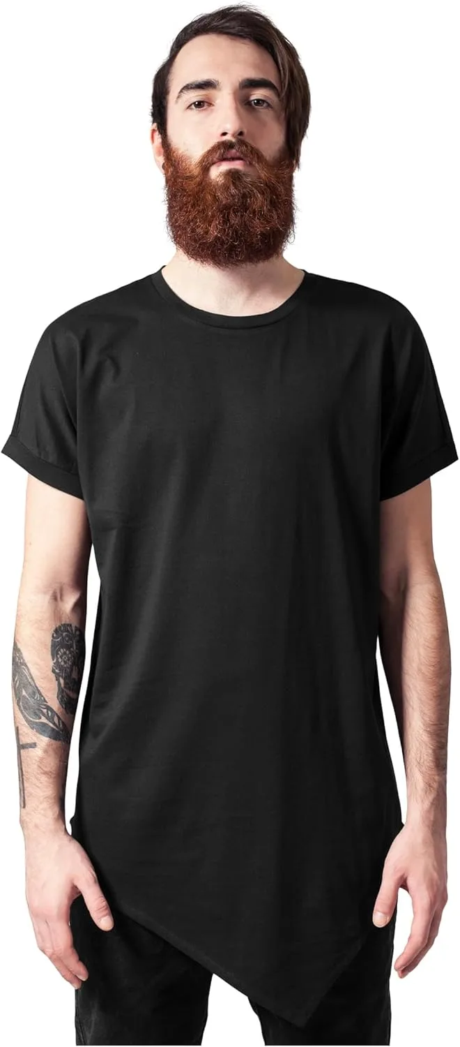 Urban Classics ▫️ Camiseta longa assimétrica para homem