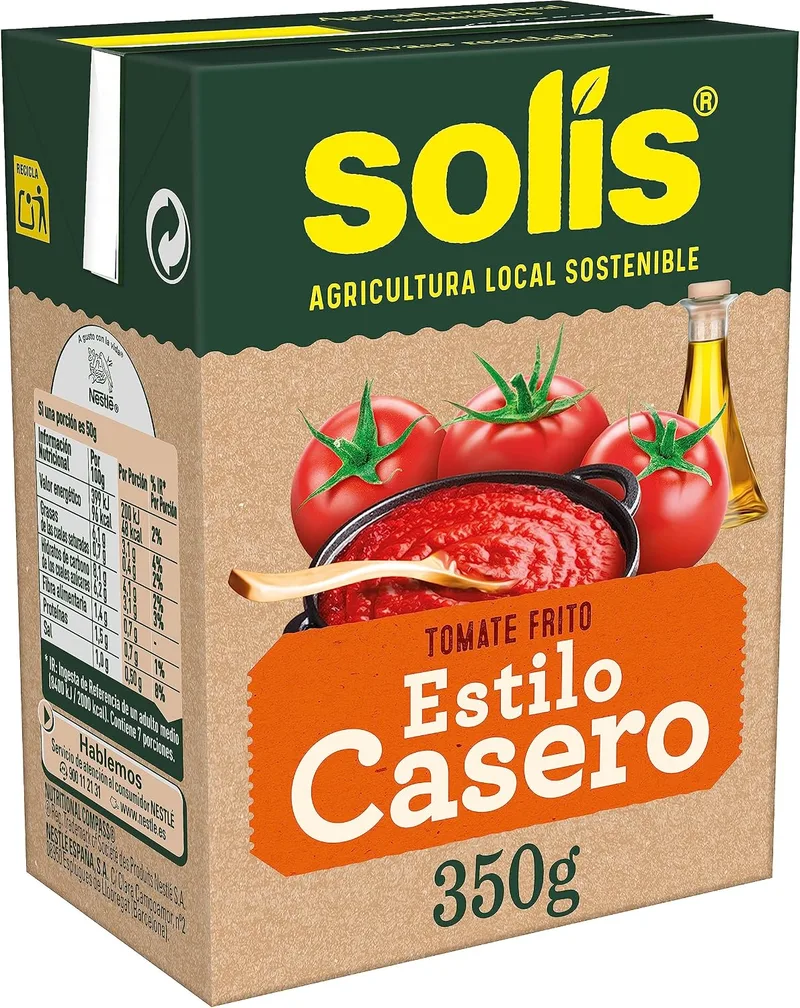 Solís ▫️ Molho de Tomate ao Estilo Caseiro em Embalagem Brick - Sem Glúten - 350 g