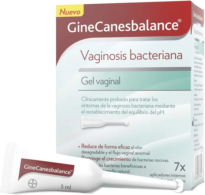 Ginecanesbalance ▫️ GINE-CANESTEN Canesbalance Vaginose Bacteriana, Gel Vaginal, Alívio dos Sintomas da Vaginose Bacteriana, 7 Tubos
