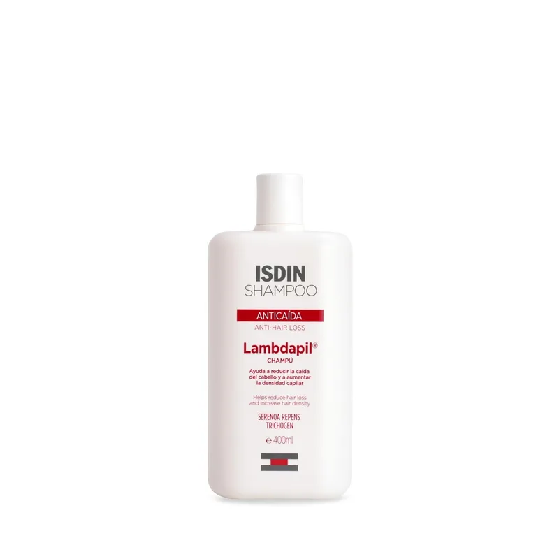 ISDIN ▫️ Lambdapil Champô Anticaída: Ajuda a reduzir a queda excessiva do cabelo e a aumentar a sua densidade, deixando o cabelo forte e com um aspeto saudável, 400 ml
