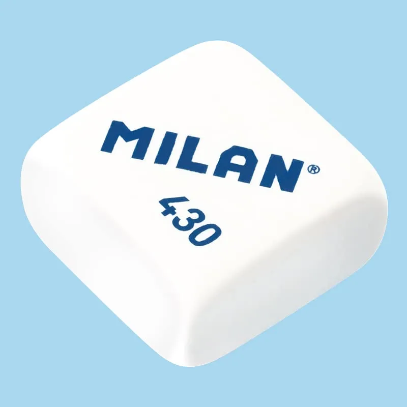MILAN ▫️ Blister com afiador Collection School + 4 borrachas 430 3