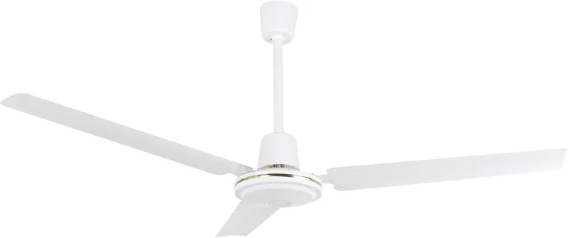 Orbegozo ▫️ CF 86140 Ventilador de teto, diâmetro 140 cm, altura 47 cm, 70 W, 5 velocidades de ventilação, comando de parede, 3 pás metálicas, cor branca