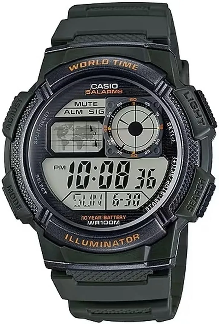 Casio ▫️ Relógio com mecanismo de quartzo japonês Man Ae-1000W-3A 40,0 mm