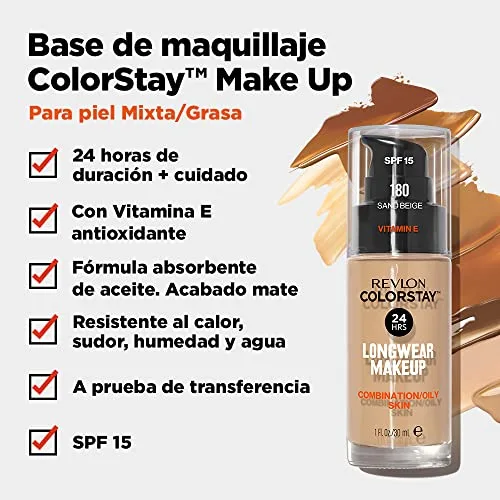 REVLON ▫️ ColorStay Base de Maquilhagem, pele mista/oleosa, 310 Warm Golden 3