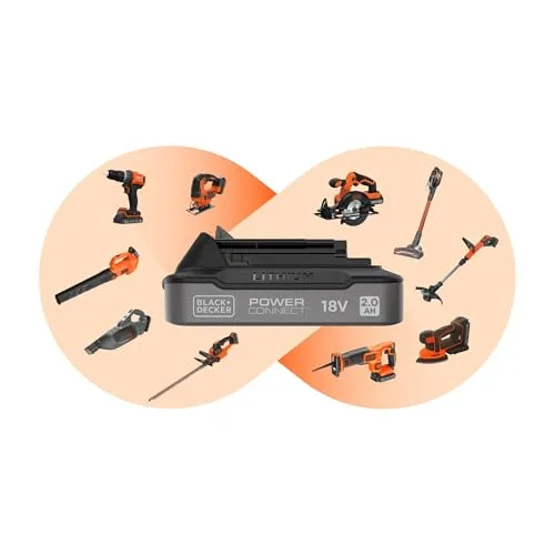 Black+Decker ▫️ Carregador de baterias de lítio de 14,4 e 18 V, 1 A, BDC1A-QW 3