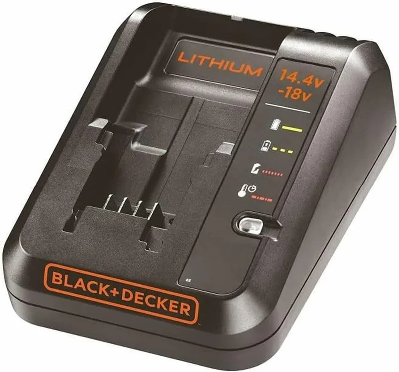 Black+Decker ▫️ Carregador de baterias de lítio de 14,4 e 18 V, 1 A, BDC1A-QW