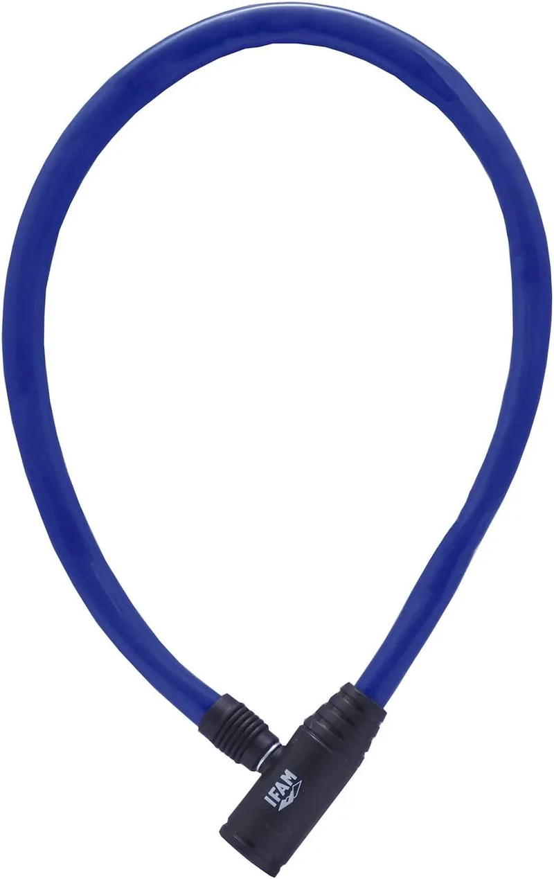 IFAM ▫️ Cabo antirroubo para bicicletas infantis, fechadura com chave, 60 cm de comprimento, cor azul, modelo Junior, segurança e proteção, design moderno e especial