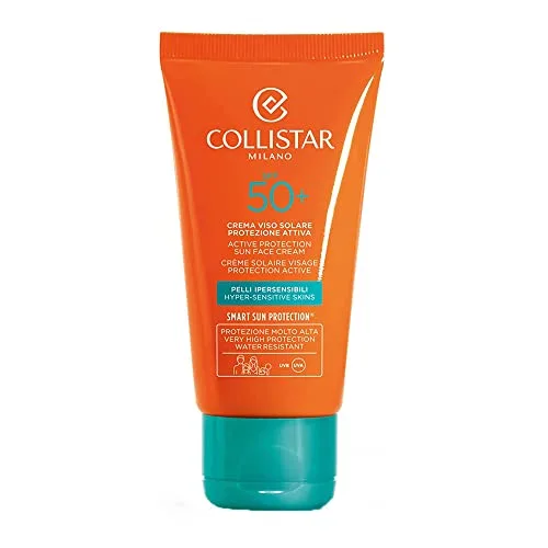 Collistar ▫️ Creme Solar para o Rosto Proteção Ativa FPS 50+, Previne rugas e manchas, ideal também para o decote, as mãos e o peito, 50 ml 2
