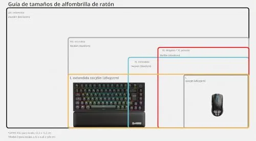 GLORIOUS ▫️ Tapete de tecido para jogos com bordas cosidas e formato alargado (preto) 3