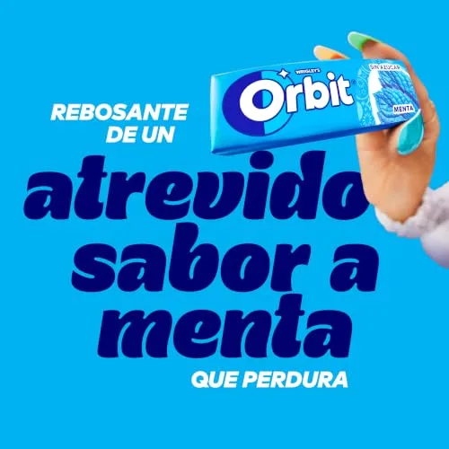 Orbit ▫️ Pastilhas de Chiclete com Sabor a Menta, Sem Açúcar, Frescor Duradouro, 30x10 pastilhas 2