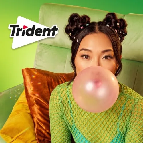 Trident ▫️ 60 Minutos Menta - Pastilhas elásticas sem açúcar com sabor a menta - Embalagem de 16 pacotes de 22 g 6