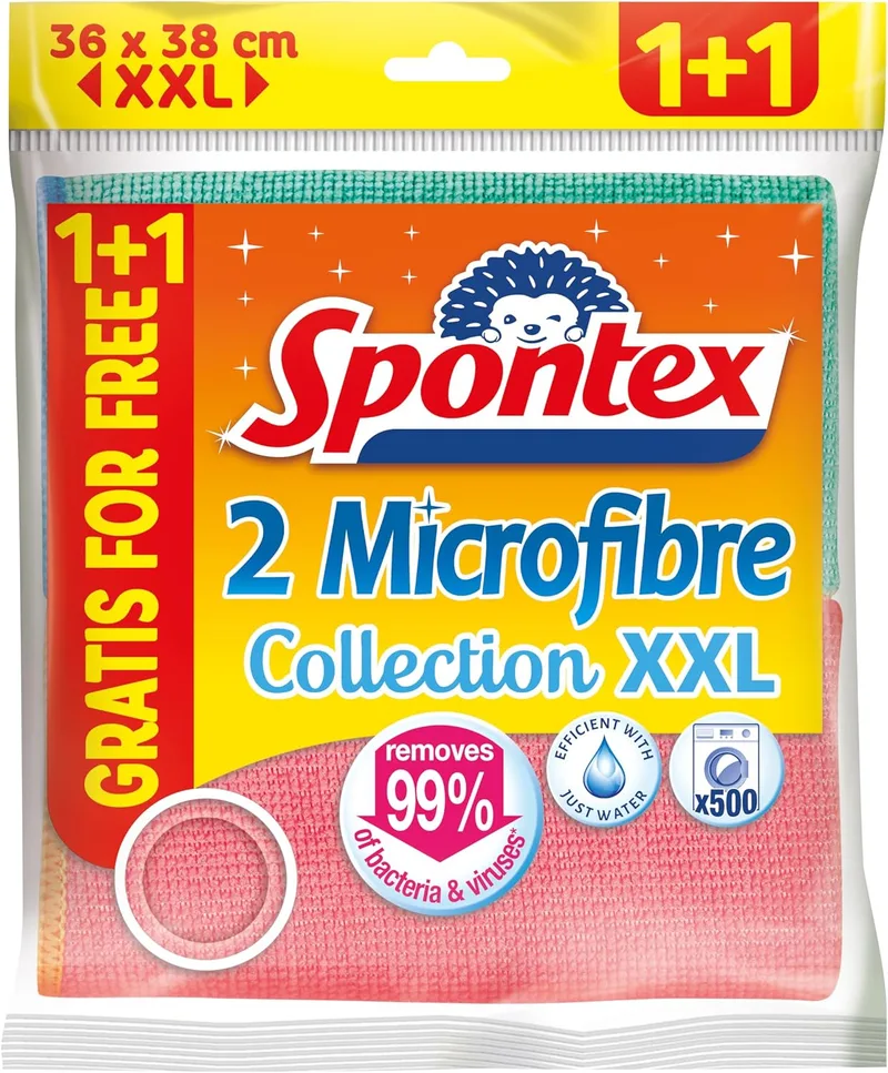 Spontex ▫️ Pano de microfibra XXL, 2 unidades