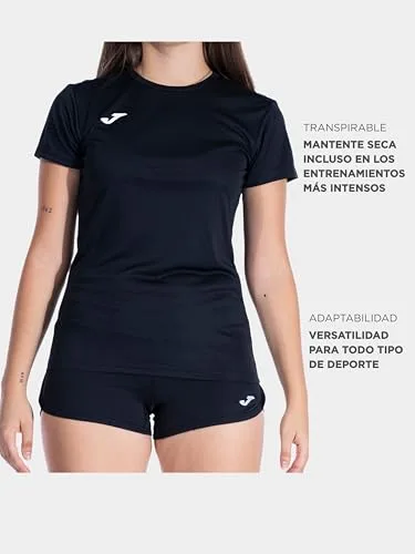 Joma ▫️ Camisola desportiva de manga curta para mulher, 6XS - 3XL - Mantém a pele seca, ideal para corrida ou ginásio - Combi 2