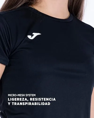 Joma ▫️ Camisola desportiva de manga curta para mulher, 6XS - 3XL - Mantém a pele seca, ideal para corrida ou ginásio - Combi 3