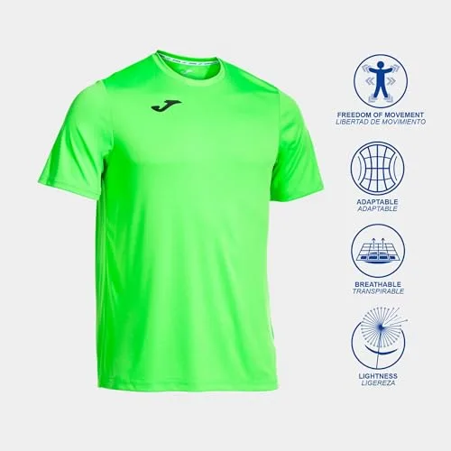 Joma ▫️ Camisola desportiva de manga curta para homem, 6XS - 3XL - Leve e respirável, ideal para corrida e ginásio - Combi 2