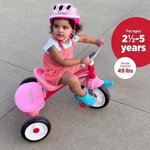 Radio Flyer ▫️ Triciclo Rosa triciclo para crianças pequenas ao ar livre, dos 2 ½ aos 5 anos (Exclusivo da Amazon) 3