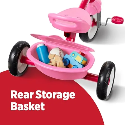 Radio Flyer ▫️ Triciclo Rosa triciclo para crianças pequenas ao ar livre, dos 2 ½ aos 5 anos (Exclusivo da Amazon) 5