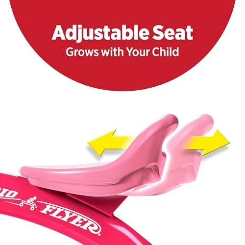 Radio Flyer ▫️ Triciclo Rosa triciclo para crianças pequenas ao ar livre, dos 2 ½ aos 5 anos (Exclusivo da Amazon) 6