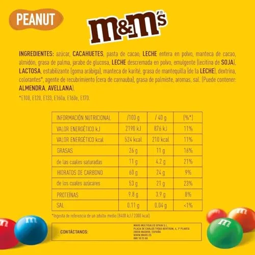 M&M's ▫️ Bolinhas de Chocolate de Leite com Recheio de Amendoim - Saco de 200 g 2