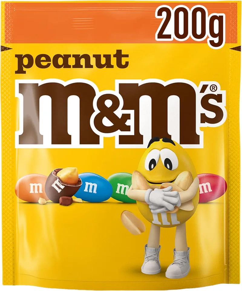 M&M's ▫️ Bolinhas de Chocolate de Leite com Recheio de Amendoim - Saco de 200 g