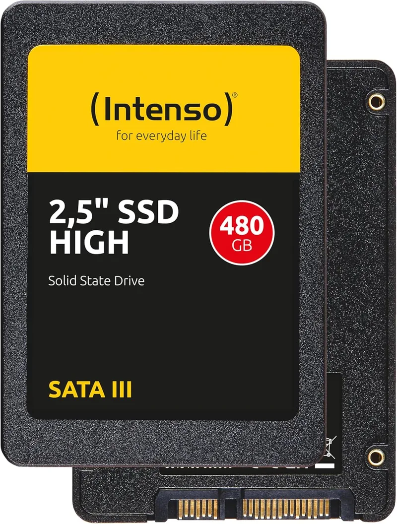 Intenso ▫️ SSD de 480 GB Serial ATA III - Disco rígido sólido (480 GB, Serial ATA III, 520 MB/s, 500 MB/s, 6 Gbit/s, 133 120 IOPS)