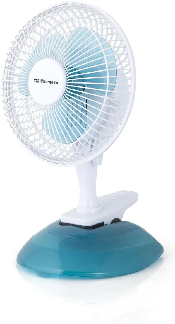 Orbegozo ▫️ TF 0219 - Ventilador de mesa 2 em 1, pinça e tampo de mesa, potência 8 W, 2 velocidades, diâmetro da hélice 15 cm