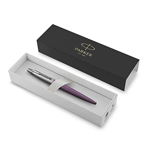 PARKER ▫️ Caneta Jotter | violata (Victoria Violet) | Ponta média com recarga de tinta azul | em estojo de presente 3