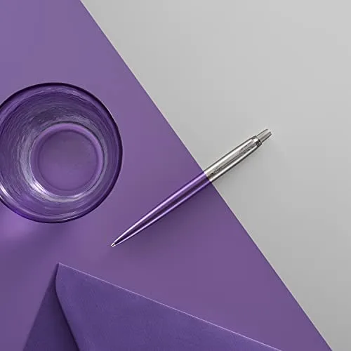 PARKER ▫️ Caneta Jotter | violata (Victoria Violet) | Ponta média com recarga de tinta azul | em estojo de presente 5